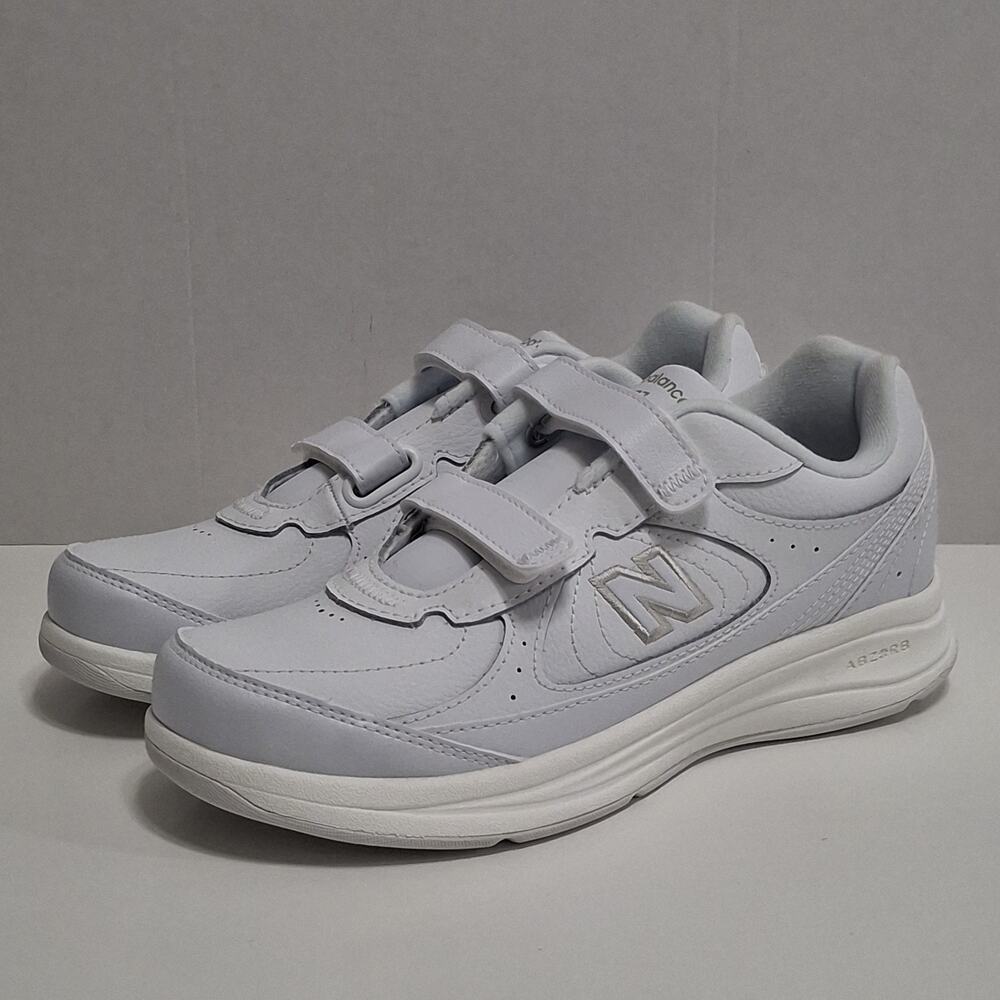 New Balance 577 V1 Hook and Loop White Walking Shoes WW577VW Women's Sz 7.5 NWOB